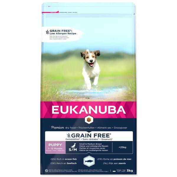 EUK Puppy & Junior Small & Medium Grain Free OF 3kg