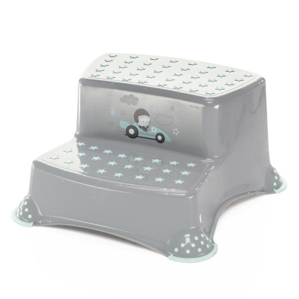 Dvoustupínek k WC/umyvadlu "Racer", Grey/Mint