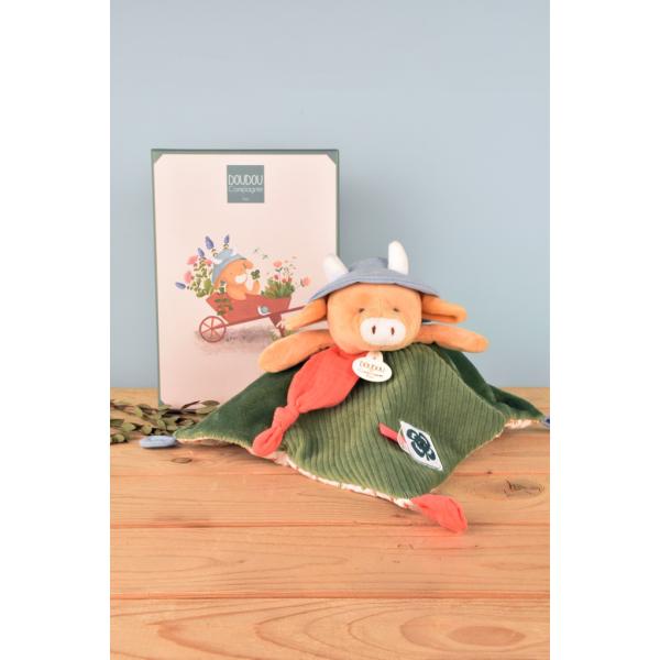 Doudou Dárková sada Plyšový muchláček kravička Aneth 27 cm