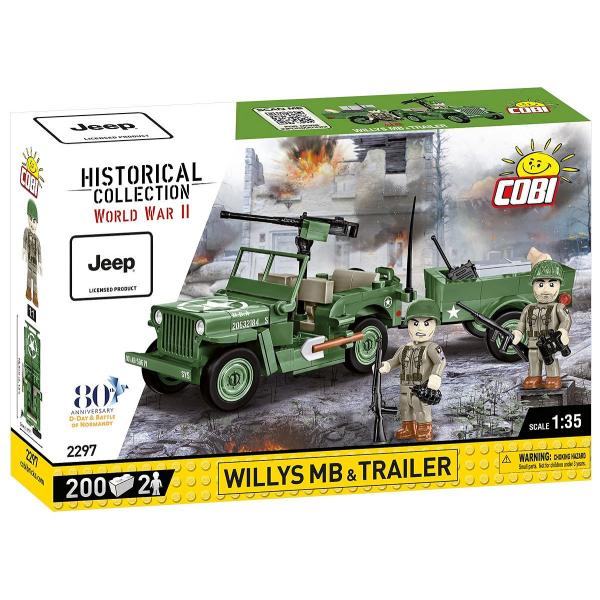 Cobi Willys MB s přívěsem, 1:35, 200k, 2f