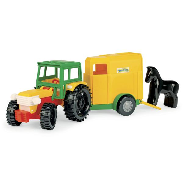 Wader Traktor s přívěsem na koně