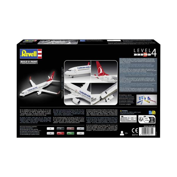 Plastic ModelKit letadlo 03772 - Boeing 737-800 "Turkish Airlines" (1:144) (obrázek 9)
