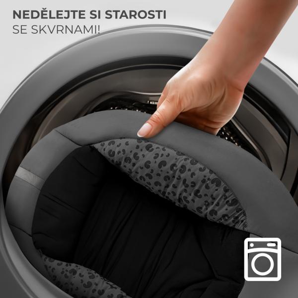 KINDERKRAFT Houpací lehátko s melodií 2v1 Lumi, do 9 kg, Premium Dark Grey