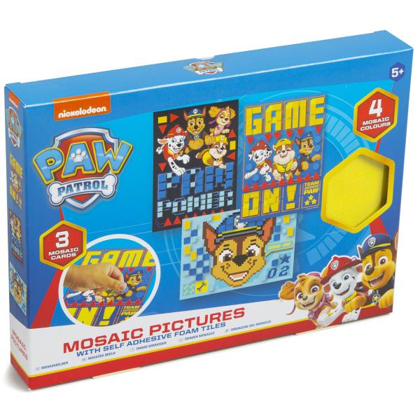 Paw Patrol mozaika 21x15cm 4pěnové nálepky + 3druhy obrázků