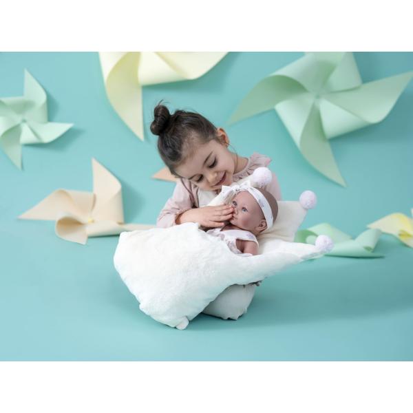 Llorens 73814 NEW BORN HOLČIČKA - realistická panenka miminko s celovinylovým tělem - 40 c (obrázek 6)