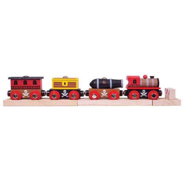 Bigjigs Rail Pirátský vlak + 3 koleje