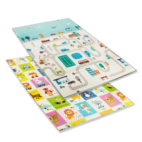 Multifunkční pěnová skládací podložka oboustranná 180x120, City