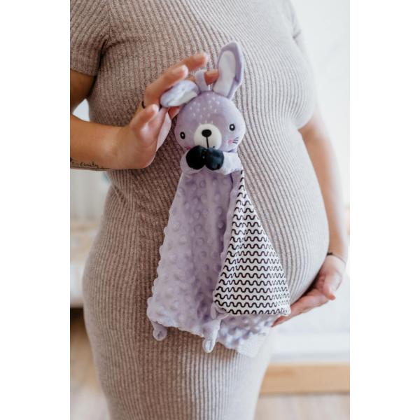 Zajíček babyted, uspávaček, kousátko, chrastítko plyš 25x25cm (obrázek 8)