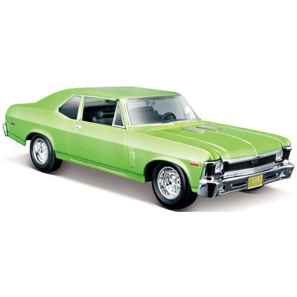 Maisto - 1970 Chevrolet Nova SS, metal svetlo zelený, 1:24