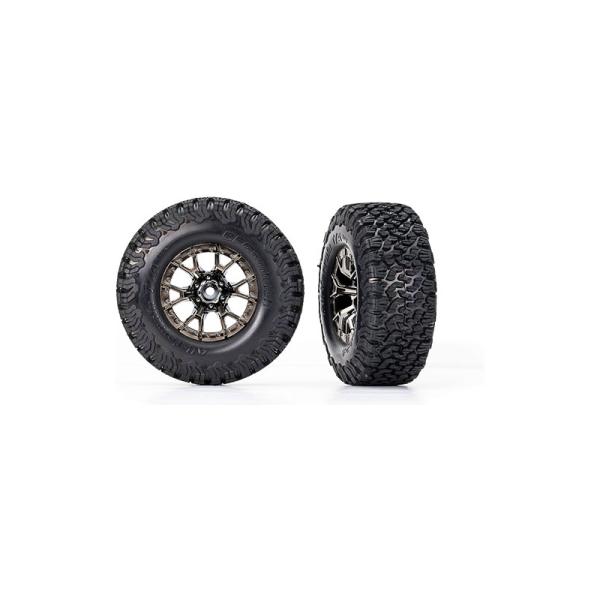Traxxas koleso 2.2/3.0", disk Raptor R čierny chróm, pneu BFGoodrich T/A KO2 (2) (2WD predný)