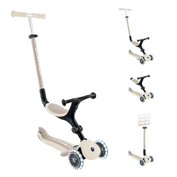Globber Detská kolobežka Go up active lights ecologic Coconut