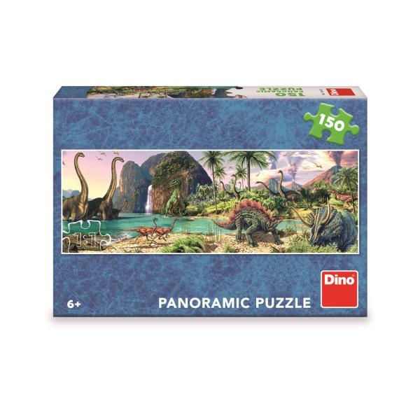 Dino DINOSAUŘI U JEZERA 150 panoramic Puzzle