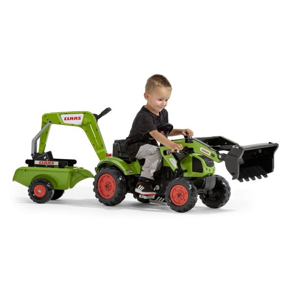 Falk Šlapací traktor 2040N Claas Arion 410 s nakladačem, rýpadlem a vlečkou (obrázek 5)