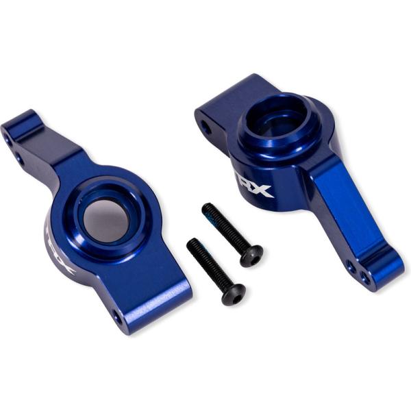 Traxxas těhlice zadní hliníková modrá (pár) (pro #9080)