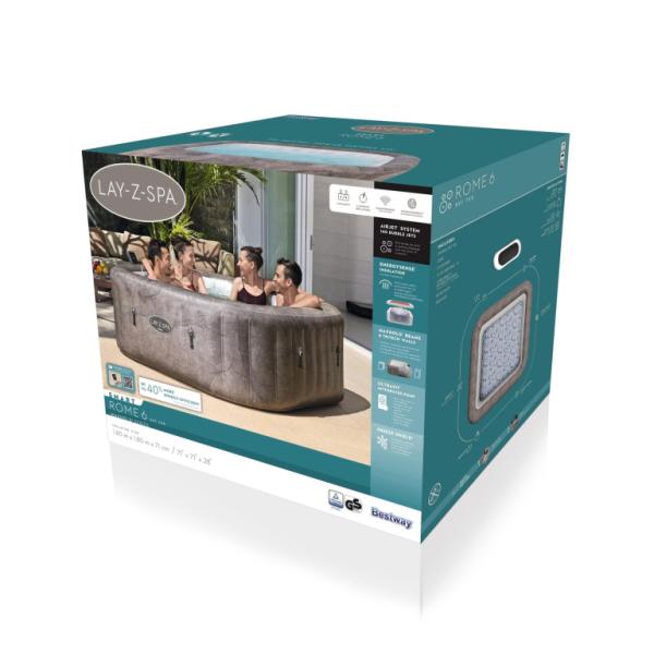 Bestway 6001K Vířivka LAY-Z-SPA® Rome AirJet™ pro 6 lidí (Energy-saving) 180 x 180 x 71 cm (obrázek 8)