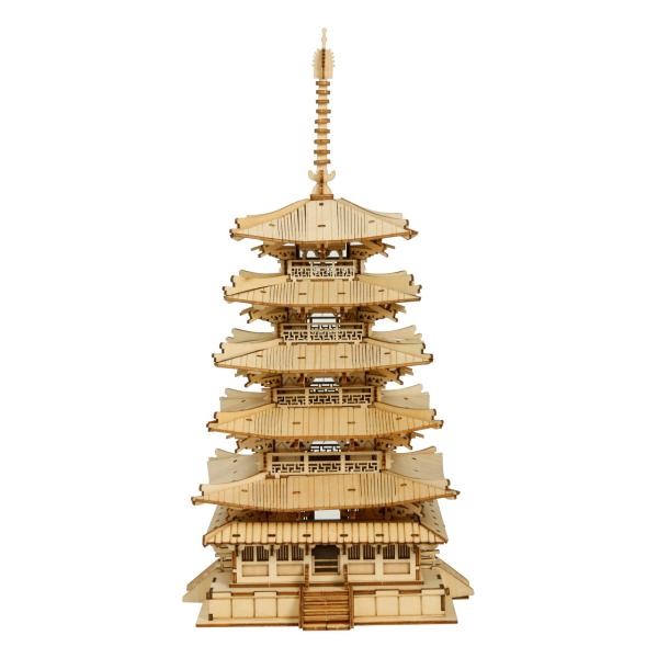 RoboTime dřevěné 3D puzzle Pětiposchoďová pagoda
