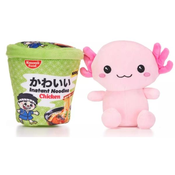 KAWAII NOODLE POTS Axolotl plyšová hračka 17cm