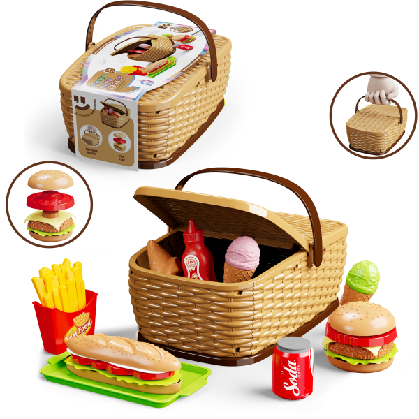 Dětský piknikový košík - Burger set
