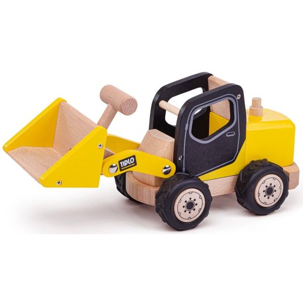 Tidlo Dřevěný bagr žlutý