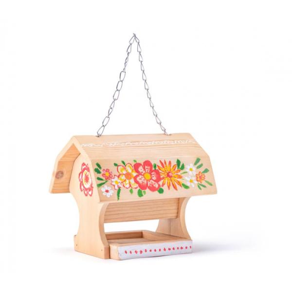 Woody krmítko pro PTÁCI, 4 barvy a štětec