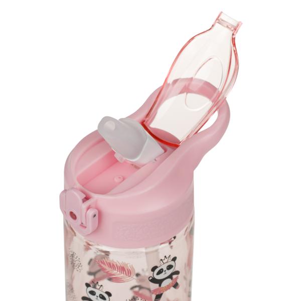 BAAGL Tritanová láhev na nápoje se slámkou Panda, 500 ml