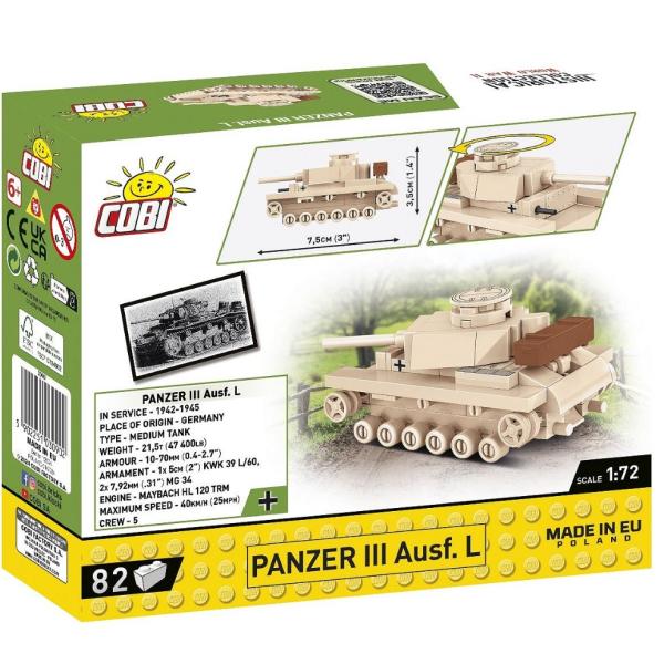 Cobi Panzer III Ausf L, 1:72, 80k (obrázek 3)