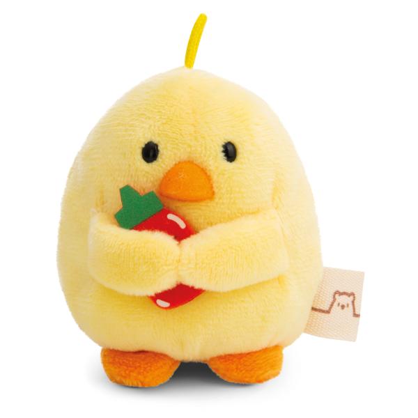 NICI plyš MyMochi Kuře Tschieps 8 cm v kostýmu kuřecí stehýnko a chilli om.