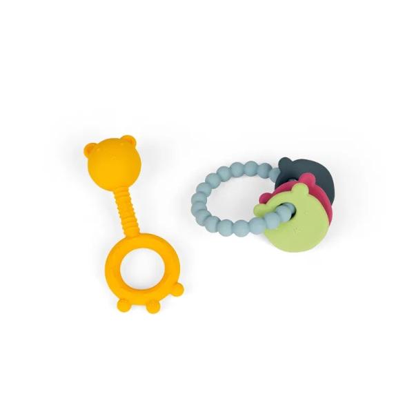 Bigjigs Toys Chrastítko a kousátko 2 v 1 a kousací kroužek Medvídek (obrázek 4)