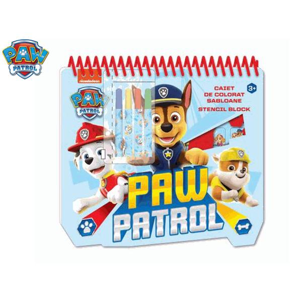 Paw Patrol sada omalovánek 20x21,5x2cm se šablonami, samolepkami a fixy 4ks