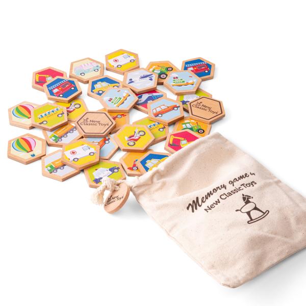 New Classic Toys Dřevěné pexeso – dopravní prostředky