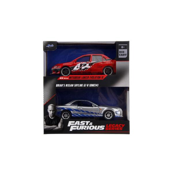 Rychle a zběsile Twin Pack 2006 Mitsubishi Lancer Evo IX + Brianův 2002 Nissan Skyline GTR (obrázek 7)