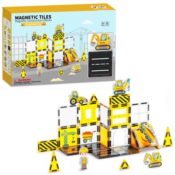 Magnetická stavebnice – Stavenisko 31 ks