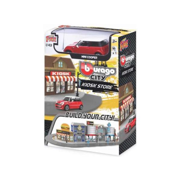 Bburago 1:43 Street Fire City Kiosk Store
