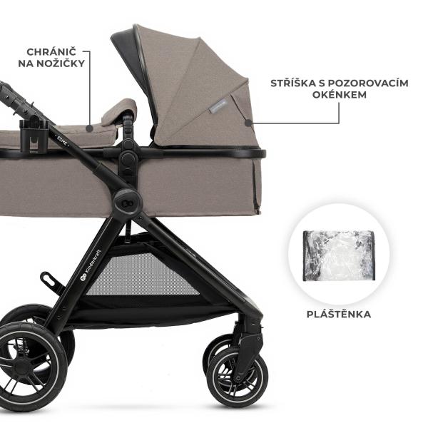 KINDERKRAFT Kočárek kombinovaný 3v1 Esme Pro Sand Beige (obrázek 11)