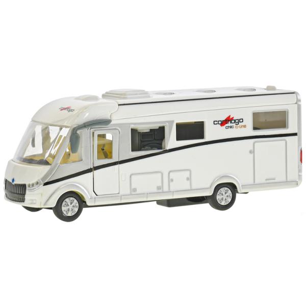 Camper Giocattolo Globe Carthago, 16 Cm, Con Luce, Motore, Illuminazione Interna E Tetto Rimovibile, Incluse Batterie - 510008, Unisex-image