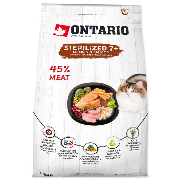 Krmivo Ontario Cat Sterilised 7+2kg
