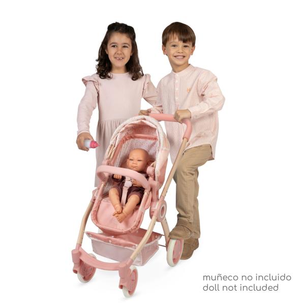 DeCuevas 80574 Skládací kočárek pro panenky 3 v 1 s taškou Tulipe 2025 - 70 cm (obrázek 6)