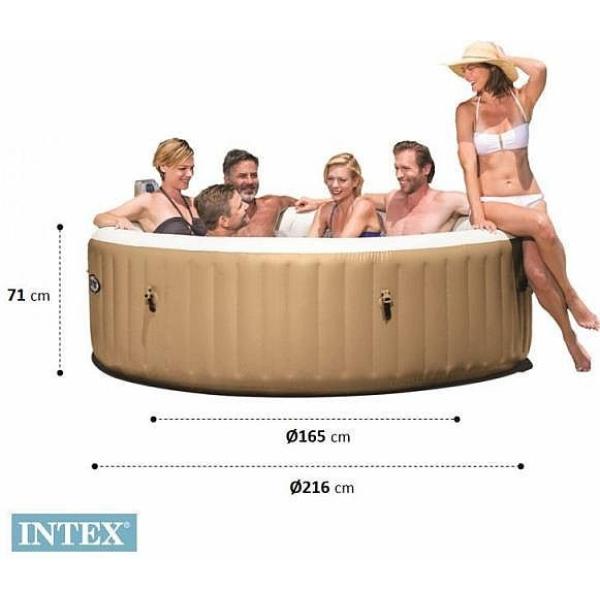 Intex 28428NP Nafukovací vířivka Purespa Bubble Massage Olive green (pro 6 osob) (obrázek 5)