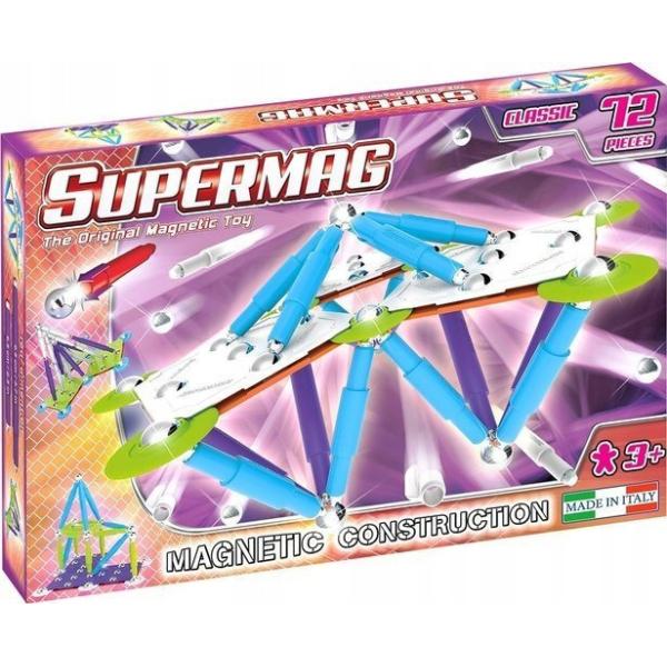 SUPERMAG magnetická stavebnice Classic trendy 72ks