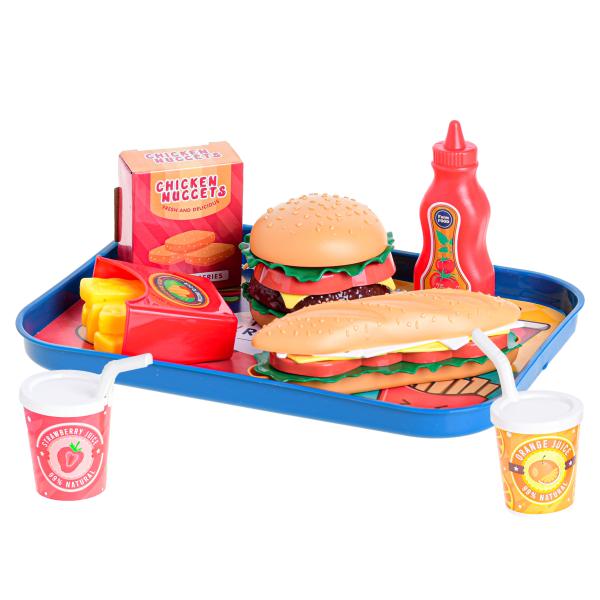Fast food set s podnosom 26x19cm 26ks
