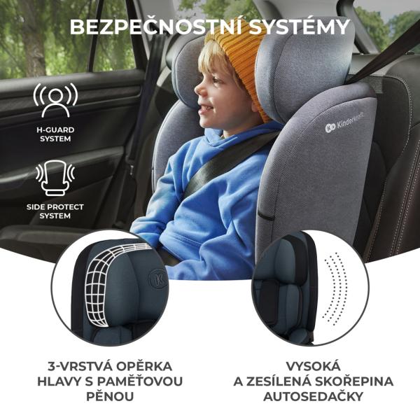 KINDERKRAFT Autosedačka Oneto3 i-Size 76-150cm + Isofix Grafit černá (obrázek 3)