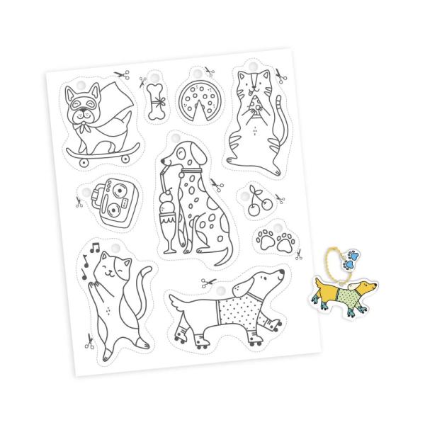 Janod Atelier Mini Kreativní sada Smršťovací obrázky výroba magnetek a klíčenek (obrázek 4)