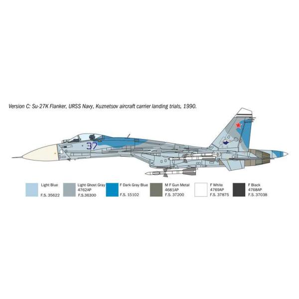 Model Kit letadlo 0197 - SUKHOI SU-27 D "SEA FLANKER" (1:72) (obrázek 9)