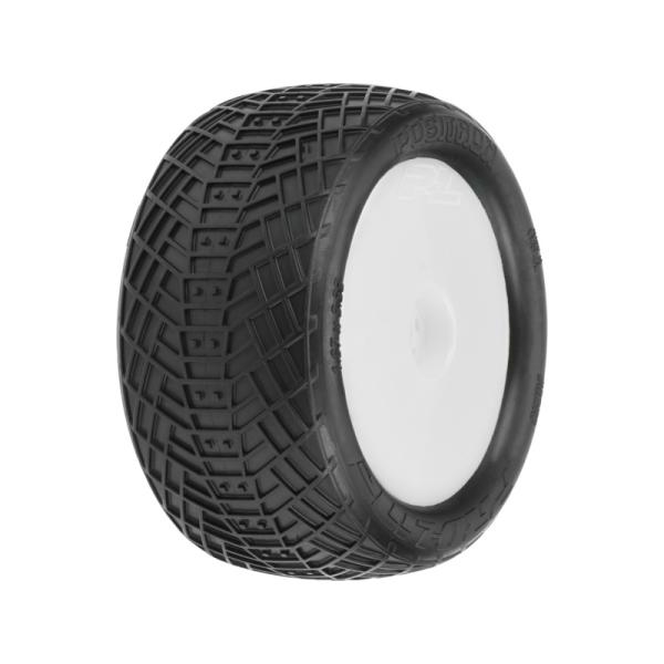 Pro-Line koleso 2.2", pneu Positron MC Buggy zadné, disk Velocity H12 biely (2)