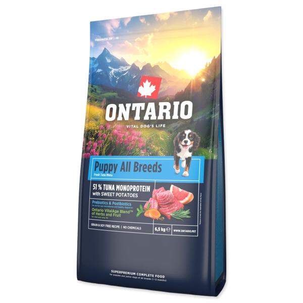 Krmivo Ontario Puppy All Breeds Monoprotein Tuna & Sweet Potatoes 6,5kg (obrázek 7)