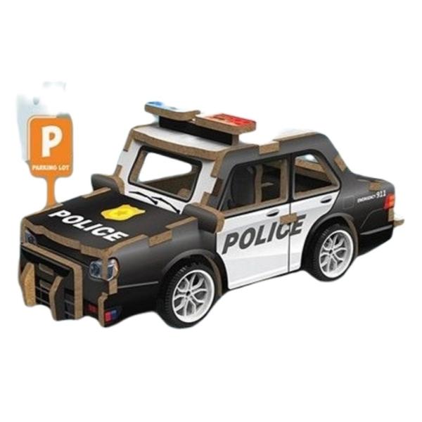 3D puzzle dřevěné - Policejní auto 13 cm