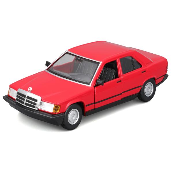 Bburago 1:24 Plus - 1987 Mercedes-Benz 190E - Red