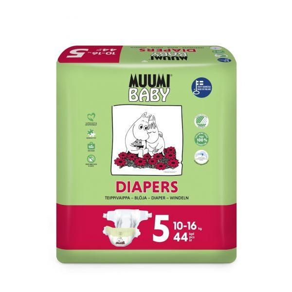 Plienky jednorázové 5 Maxi+ 10-16kg 44ks Baby Muumi