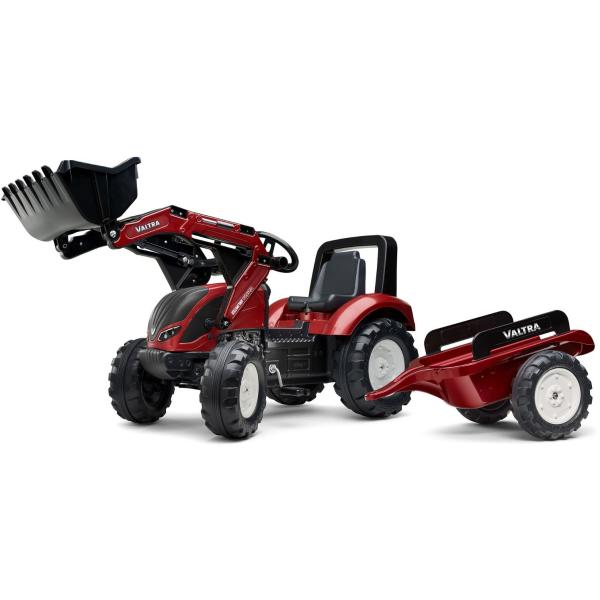 Falk Šlapací traktor 4000AM VALTRA S4 s předním nakladačem a vlečkou