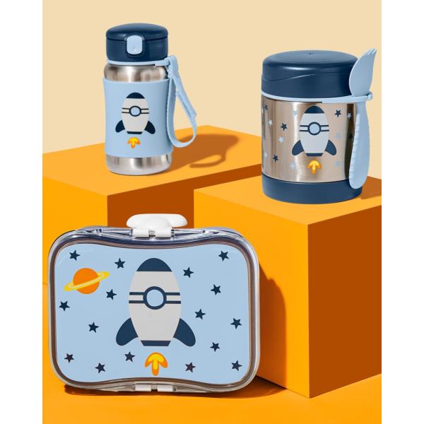 SKIP HOP Spark Style Termoska na jídlo se lžičkou/vidličkou Raketa 325 ml, 3+ (obrázek 3)